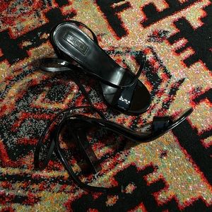 Y2K Strappy Black Heels